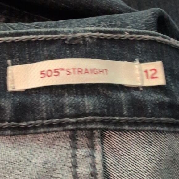 Levi's Women's 505 Straight Medium Wash Blue Denim Jeans Size 12 - Picture 2 of 8